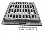 Grille caniveau avec cadre plate E 600