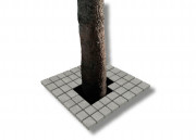 Grille d'arbre en plastique recyclé - L.1000 x l.1000 mm à L.2000 x l.2000 mm