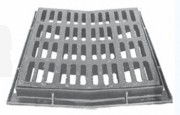 Grille de caniveau concave avec cadre D 400