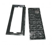 Grille de caniveau en fonte avec cadre plat D400 PMR