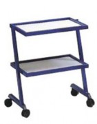 Guéridon médical 2 plateaux en bois stratifié