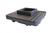 Jardinière banc plastique recyclé
