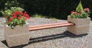 Jardinière banquette béton
