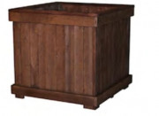 Jardinière carrée en plastique recyclé - L.100 x l.100 x H.100 cm