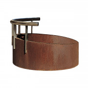 Jardinière cylindrique en acier