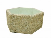 Jardinière en béton hexagonale - Gravillon lavé ou Sablé - L. 60 cm à 150 cm - H.30 cm à 75 cm