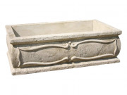 Jardinière rectangulaire en pierre reconstituée