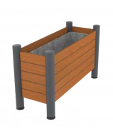 Jardinière rectangulaire compact HPL - 95 L ou 200 L – Structure acier - L.1080 x P.420 x H.640 mm ou L.1200 x P.640 x H.750 mm – A poser