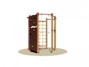 Jeu d'escalade pour enfants avec mât de pompier - 5 à 12 ans - Dim. L225 x P170 x H250 cm