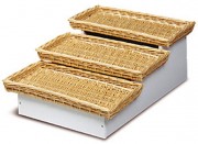 Jeu de 3 plateaux en osier