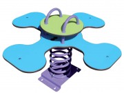 Jeu sur ressort trèfle