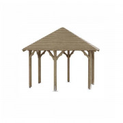 Kiosque extérieur en bois - Toiture en clin sapin ou shingle - 6 ou 8 côtés - Ø de 3 à 8 m - H. de 220 à 420 cm