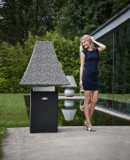 Lampe d'extérieur en caoutchouc recyclé et inox