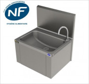 Lave-mains à commande fémorale en inox - Dim. L460 x P380 x H524 mm