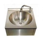 Lave mains inox avec cuve ronde ?260 mm - Avec ou sans dosseret