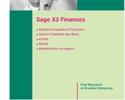 Logiciel de comptabilité Sage X 3 Finance