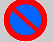 Marquage au sol adhésif interdiction de s’arrêter - Ø40 cm