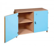 Meuble bas en bois pour enfant - ? roulettes - Dim. L1090 x P470 x H800 mm