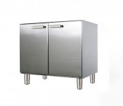 Meuble bas 2 portes battantes inox – Longueur : 900 mm