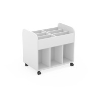 Meuble de rangement pour livres scolaires à roulettes