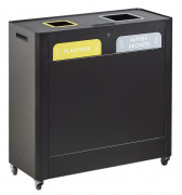 Meuble de tri sélectif intérieur mobile TRIMOUV - 60 L - 2 ou 3 Flux