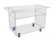 Meuble plexi à roulettes hauteur 60cm