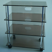 Meuble Tv plexi fumé – Epaisseur 1 cm - L.60 cm x P.40 cm x H.74 cm