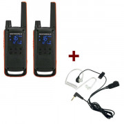 Motorola TLKR T82 + 2 kits bodyguard -Talkie Walkie sans Licence