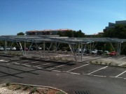 Ombrière parking professionnel en acier galvanisé