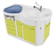 Table à langer avec baignoire - Dim. L1350 x P670 x H900 mm