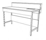 Paillasse humide dosseret tablette