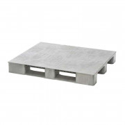 Palette plastique recyclé - L1200 x l1000 x H150 mm - Plateau fermé - 2 semelles