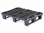 Demi palette plastique ajourée 3 semelles - 4000 kg