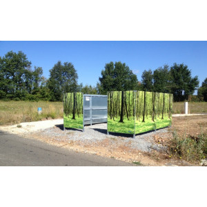 Palissades cache conteneurs poubelles personnalisées