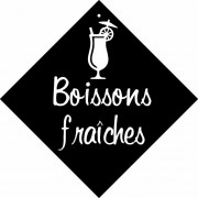 Pancarte à ventouse Boissons fraîches
