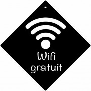 Pancarte à ventouse Wifi gratuit