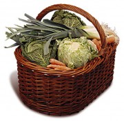 Panier de jardinier en osier