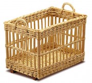 Panier en osier rectangulaire