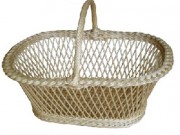 Panier osier croisé double