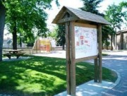 Panneau affichage bois 2x1 mètre