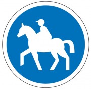 Panneau chemin obligatoire pour cavalier B22c