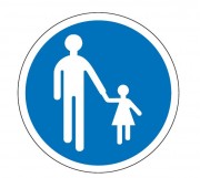 Panneau chemin obligatoire pour piéton B22b