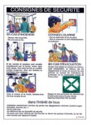 Panneau consigne de sécurité pour classe