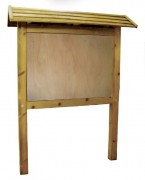 Panneau d'affichage extérieur en bois avec toiture - Dim. L1200 x H800 mm