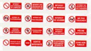 Panneau d'affichage d'interdiction