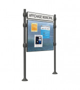 Panneau d'affichage extérieur double face - 12 ou 24 A4