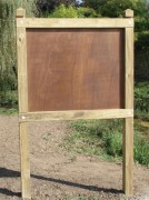 Panneau d'affichage extérieur en bois - Dim. L1200 x H800 mm - A sceller