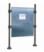 Panneau d'affichage libre double face - H 1670 x l. 1225 mm- 24 A4 - Tôle galvanisée