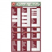 Panneau d'affichage prix viande halal - 70 x 77 cm ou 70 x 115 cm