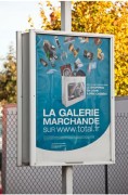 Panneau d'affichage publicitaire sur poteau - Simple ou double face - Format 120x80, 160x120 ou 176x120 cm